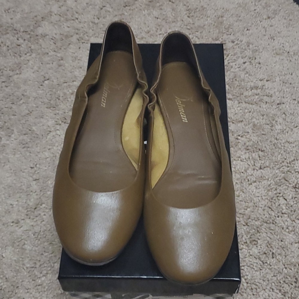 Delman Olive Nappa Flat